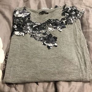 Fancy Gray Tee—size 22/24